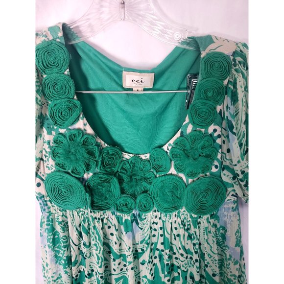 ECI NY DRESS GREEN 4 LINED - Picture 2 of 3